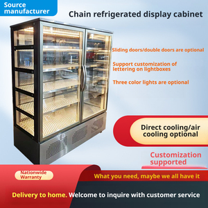 Réfrigérateur vertical commercial en acier inoxydable 304, anti-échaudage, avec vitrine à vaisselle et <span class=keywords><strong>porte</strong></span> pliante pour hôtel, idéal pour la conservation des plats chauds - Product Image 2