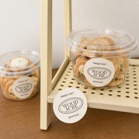 Autocollants alimentaires ronds personnalisés - Rouleaux d'autocollants décoratifs mats pour boîtes cadeaux, pots à biscuits et emballages de fête