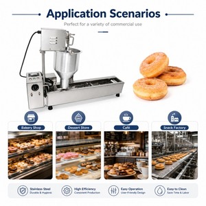 Máquina Automática para Moldear Donas Horneadas, Línea de Producción de Donas Pequeñas en Forma de Bola, Máquina para Hacer Donas Redondas Fritas - Product Image 6