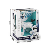 Venta al por mayor de programación de control remoto, control de voz y comandos, batería de litio educativa inteligente, perro robot RC para edades de 4 a 14 años