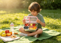 RVS Bento Box voor Kinderen, 3 compartimenten, lekvrij, vaatwasserbestendig, BPA-vrij, blauw, 1-3L inhoud, voor school en kantoor