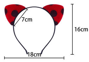 عقال آذان الفهد مع الوشم-ربطات رأس أذن الفهد والوشم المؤقت-ربطة رأس للهالالفي للبالغين والأطفال - Product Image 2
