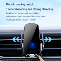 Support de téléphone rotatif sans fil à serrage automatique infrarouge 15W avec détection de hauteur réglable 0-8mm pour voiture - Vente en gros