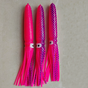 Leurre souple PVC 22cm, type calamar, à effet jupe et bulbe, lumineux, pour la pêche en haute mer au trolling, pour le <span class=keywords><strong>marlin</strong></span> bleu et le thon, pour la pêche au gros gibier - Product Image 3