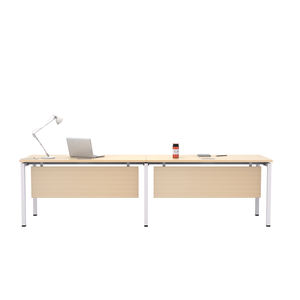 Table de bureau en acier, meuble commercial de luxe moderne, espace ouvert, chaise en bois, unité de bureau spécifique, pour groupe, 1 pièce - Product Image 4