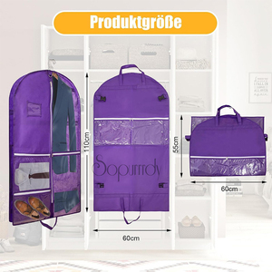 Bolsa de Ropa Transparente con Logotipo Personalizado para Bailarines, Bolsa de Ropa de 40 Pulgadas para Competiciones de Baile con 5 Bolsillos Transparentes con Cierre - Product Image 2