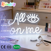 Lámpara de Pared LED Acrílica Neonawall All on Me, IP65, USB, Regulable, para Salones de Belleza, Gimnasios y Decoración de Salas de Juegos