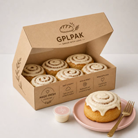 Boîte à cupcakes en carton ondulé de qualité alimentaire personnalisée avec logo, emballage pour pâtisserie à emporter, boîte à dessert écologique