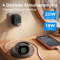 Adaptateur de voyage universel Worldplug, tous ports, charge rapide 20W, prise internationale, chargeur de voyage mondial US UK EU AUS