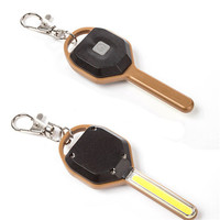 Lampe torche LED d'urgence COB ultra-lumineuse en forme de clé, mini lampe porte-clés, vente en gros