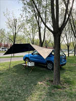 Auvent latéral de voiture portable quatre saisons, tente de camping, bâche de protection contre la pluie, abri solaire extérieur imperméable, poteaux de canopée en aluminium, montage rapide