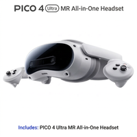 Nouveau casque de réalité mixte PICO4 Ultra MR, écran monté sur la tête, 4K Ultra-HD, lunettes VR intelligentes 3D, blanc polarisé, 50"-80"