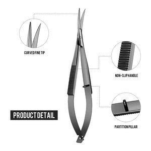 Tijeras Profesionales Curvas de Acero Inoxidable para Cejas, para Diestras, para Mujeres, para Recortar y Dar Forma a las Cejas, Herramienta para el Cuidado Facial - Product Image 5