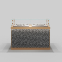 Vitrine de magasin de bijoux de luxe en verre trempé, comptoir de présentation de bijoux avec éclairage LED, design moderne, couleur personnalisable, haut de gamme