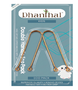 Dhanthal Kids Copper Tongue <b>Cleaner</b> Double Handle Eco Pack with Superior Build Quality Comfortable Grip Effective Tongue Clean - Product Image 3