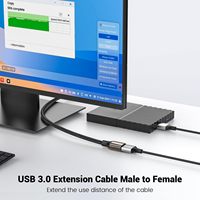 10FT USB-Verlängerung kabel USB 3.0-Verlängerungskabel Typ A Stecker auf Buchse5Gbps Daten übertragung für Tastatur, Drucker, Kamera, Maus