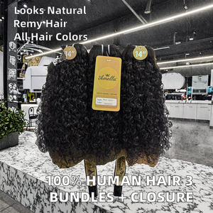 新价格4*4巴西人头马头发延伸套装100% 未加工人类10A <span class=keywords><strong>3</strong></span>束闭合包自然外观头皮发际线 - Product Image 2