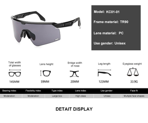 Gafas de Sol Deportivas para Hombre y Mujer, Ligeras, con Protección TR90, para Ciclismo, Correr, Conducir, Pescar y Actividades al Aire Libre - Product Image 3