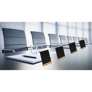 Mini tableaux noirs avec support en bois, lot de 12, design minimaliste double face, portables pour mémos et affichage - Product Image 4