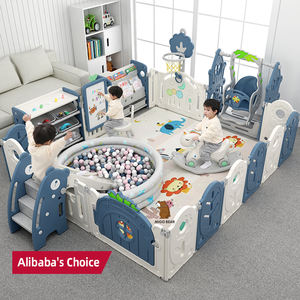 Playpen Bayi Plastik MIGO BEAR Ukuran Besar, Lipat, Mewah, untuk Dalam Ruangan, Pagar Pengaman Bayi Dewasa, Playpen Anak - Product Image 1