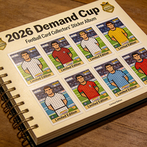 Álbum <span class=keywords><strong>de</strong></span> Pegatinas Estilo Panini <span class=keywords><strong>de</strong></span> Fútbol 2026, Libro Coleccionable <span class=keywords><strong>de</strong></span> Tarjetas <span class=keywords><strong>de</strong></span> Fútbol, Impresión <span class=keywords><strong>de</strong></span> Libros - Product Image 1