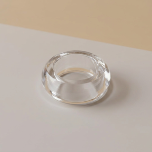 Anneaux de serviette en acrylique transparents écologiques de luxe pour décorations de table de mariage (largeur 2 cm et 2,5 cm) - Product Image 1