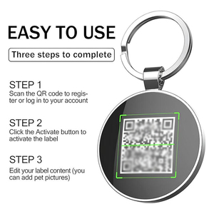 Chất lượng cao tùy chỉnh Dog ID <span class=keywords><strong>tag</strong></span> Trống Tùy Chỉnh QR mã kim loại Dog Tags cá nhân cho vật nuôi - Product Image 3