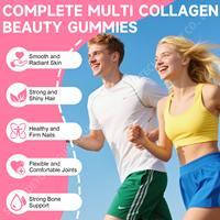 Gummies de collagène 15-en-1 à marque privée OEM avec suppléments de vitamines C, B, D, E et de zinc pour la santé de la peau, des cheveux et des ongles des adultes