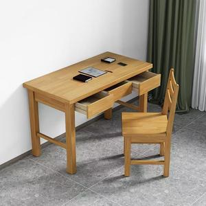 Solid Wood <b>Office</b> <b>Desk</b> Barracks <b>Desk</b> <b>With</b> <b>Drawers</b> Study Table Workbench For Home <b>Office</b> Use - Product Image 1