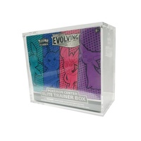 Mingshi Boîte de Présentation en Acrylique Personnalisée pour Cartes de Jeu Pokémon ETB avec Couvercles Magnétiques