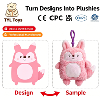 Ensemble de porte-clés personnalisés en peluche certifiés CE CPC, breloques en peluche douce pour cadeaux de rentrée scolaire, vente en gros, faible MOQ