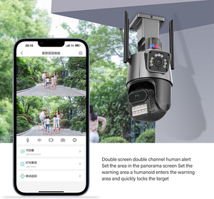 Ống kính kép 1080p Giám sát ngoài trời icsee <span class=keywords><strong>Internet</strong></span> mạng HD video Wifi máy ảnh tùy chỉnh - Product Image 5