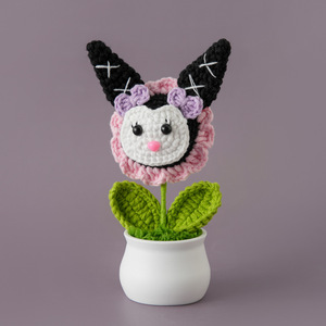 Serie de Mini Muñecas de Dibujos Animados Personalizables, Hechas a Mano con Hilo de Lana, Planta Suculenta Realista en Maceta, Adorno de Escritorio de 14 cm, Terminado - Product Image 3