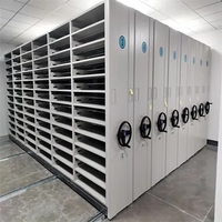 Étagère compacte mobile manuelle sur mesure en acier, compacteur de fichiers haute densité, rayonnage de stockage dense pour archives de bureau gouvernemental