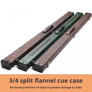 Snooker PU étui à queue en cuir 1 pièce avec 2 fentes pour cartes 3/4 boîte à tige pour étui à queue unique - Product Image 2