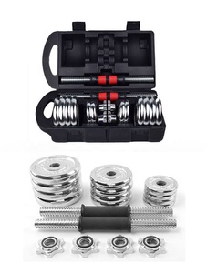 Ensemble d'haltères réglables en fonte électrolytique KWO Fitness Training Manufacturer, avec étui de transport flexible et sélectif - Product Image 4