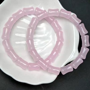 Bracelet porte-bonheur <span class=keywords><strong>pas</strong></span> <span class=keywords><strong>cher</strong></span>, nouveau design, simple, tendance, en verre perlé, élastique, en <span class=keywords><strong>bambou</strong></span>, pour filles - Product Image 3