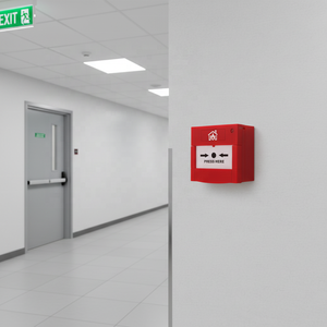 Alarme incendie stroboscopique homologuée CE, réseau TCP, 10-30V, bouton de déverrouillage de porte d'urgence ABS, clé de réinitialisation jusqu'à 10m - Product Image 3