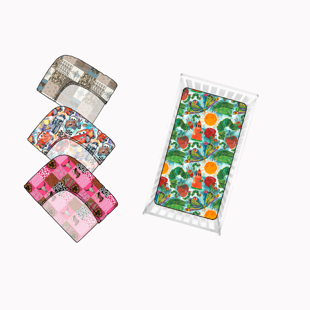 Custom Western Print Bedding Cot Baby Fitted Crib Sheets Bed Cover Baby Fitted Crib Sheet Set
