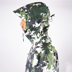Veste à capuche personnalisée, impression numérique intégrale, design camouflage, coupe-vent imperméable, veste en nylon de haute qualité avec fermeture éclair. - Product Image 3