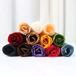 Venda por atacado de fábrica de papel de chenille amassado à mão buquê de flores embalagem de papel plissado papel virgem engrossado