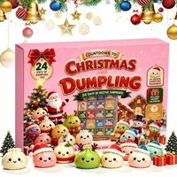 Calendrier de l'Avent Mystère Mix Designs avec Jouets Squishy Taba Squishy – 24 Jours de Surprises Promotionnelles