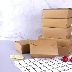 Bóxer de Pizza de papel Kraft, cajas de hamburguesas biodegradables con logotipo impreso personalizado - Product Image 3