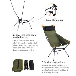 Chaise de plage ultralégère en alliage d'aluminium 7075 pour l'extérieur, chaise de camping portable et légère, production sur mesure - Product Image 4