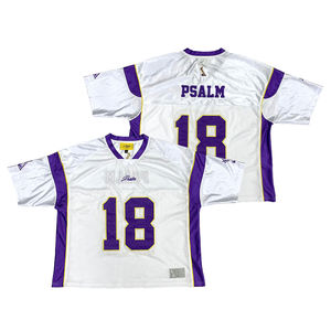 Maillot de football en maille personnalisé, broderie de logo, conception d'impression, chemises de football à séchage rapide pour les fans américains - Product Image 2