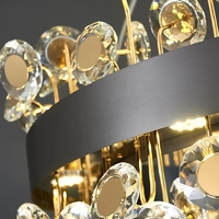 ENSEMBLE Moderne Salle À Manger bar Comptoir De Luxe Lustre En Cristal Pendentif Lumière pour Restaurant