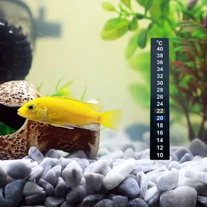 Aquarium Fish Tank Strip Stick-on Change Color Thermometer Temperature Sticker With Adhesive