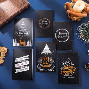 Carte de vœux pliée personnalisée OEM de luxe bleu foncé, cartes d'invitation de mariage en carton, carte de vœux - Product Image 5