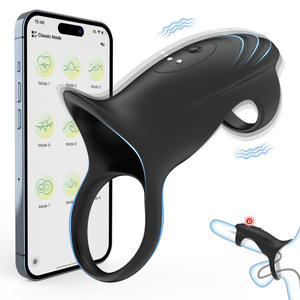 2025 mejor anillo vibrador de retardo sexual de silicona multifrecuencia masaje de esencia mejorada para parejas vibración de bloqueo de pene - Product Image 2