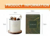 Coffret Cadeau de Luxe en Gros pour Marques Blanches : Bougie Artisanale en Cire de Soja à la Vanille et aux Fleurs Séchées, Aromathérapie Florale, Idéal pour les Fêtes de Diwali